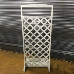 1052 屋外用 ラティス フェンス 白 ①　(967688)の画像