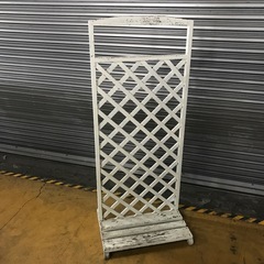 1052 屋外用 ラティス フェンス 白 ①　(967688)