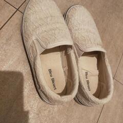 花柄レーススニーカー スリッポン