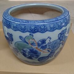 火鉢　陶器製　大小2個セット　アンティックの画像