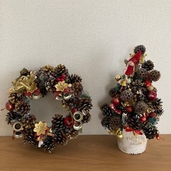 【ハンドメイド】クリスマスツリー&リース
