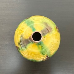 【値下げ】花瓶（長崎三彩・秀山）花器、一輪挿しの画像