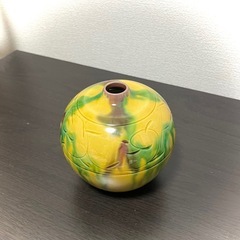 花瓶（長崎三彩・秀山）花器、一輪挿し