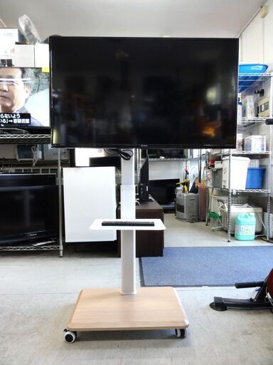 TVスタンド+TV アイリスオーヤマ Fiona 2023年製 Wチューナー 40型 液晶テレビ 40FB10PB リモコン付き 40