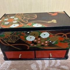 鏡付きティッシュケース　ティッシュボックス　花柄　ティッシュ入れ　引出し付きの画像