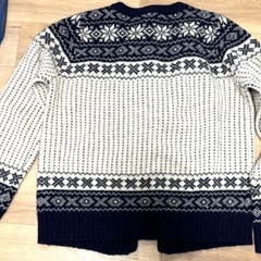 ニコアンド　ノルディック　カーディガン　セーター　紺　ネイビーの画像