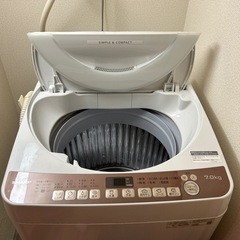 ⭐️値下げしました⭐️【洗濯機】7.0kg SHARP製(2020年製造)
