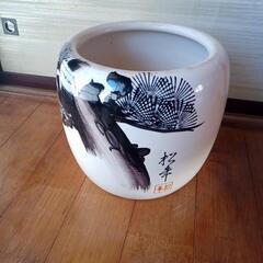 【ご成約済】古い 手炙り火鉢 和柄 直径27cm【USED】 イ...