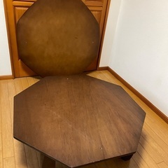 【取引中】2WAYこたつテーブル　八角形　こたつヒーター　大きめの画像
