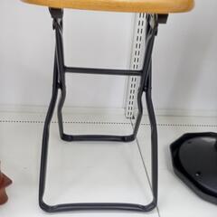 ★ジモティ割あり★  椅子 ブラウン　黒 H46×D32×W32 クリーニング済み OJ6453の画像