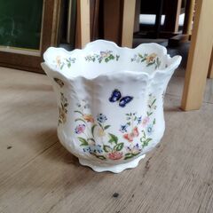 イギリス製 AYNSLEY エインズレイ 陶器 鉢カバー プラン...