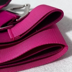 スーツケースベルト ゴム 伸縮性あり 客室乗務員監督専用収納バッグ付き ピンク size L 110-205cm 未使用新品の画像