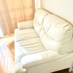 2名掛け　ソファ　アイボリーの画像