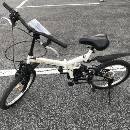 ★ジモティ割あり★  折り畳み自転車  20インチ   ホワイト   動作確認／クリーニング済み KJ6710