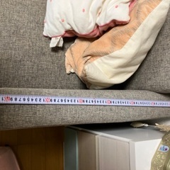 グレー　2人掛けソファの画像