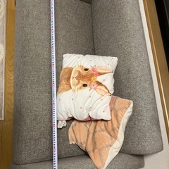 グレー　2人掛けソファの画像