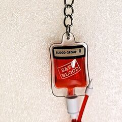 BLOOD GROUP O型　キーホルダー　ミニチュア