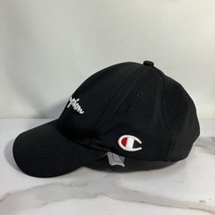 N2410-874 Champion キャップ ブラック 中古 汚れあり ※サイズ不明の画像