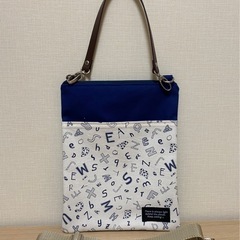 ハンドメイド 持ち手付2wayバッグ サコッシュ、ショルダー　ア...