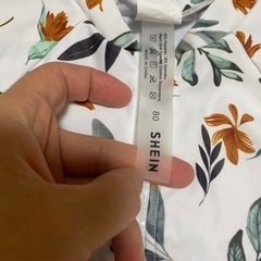 SHEIN✨人気完売✨長袖ベビー水着✨ヘアバンド付き✨の画像