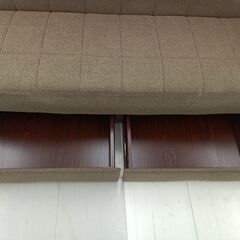 ★ジモティ割あり★  ソファー ブラウン H75×D100×W192 クリーニング済み TC1987の画像