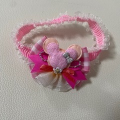 新品　犬、猫用　ミッキーマウス　ピンクリボン　大サイズ