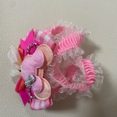 新品　犬、猫用　ミッキーマウス　ピンクリボン　大サイズの画像