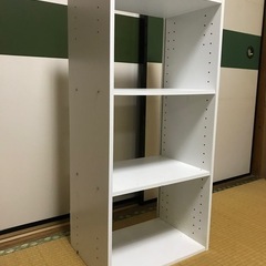 3段カラーボックス　白　の画像