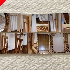 木製ベビーベッドの画像