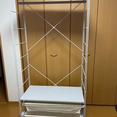 【受付終了】 無印良品　スチールユニットシェルフ　ワードローブ