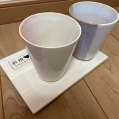 陶器ペアグラス　萩焼