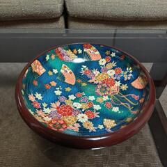 紀州漆器  御所車  菓子鉢  茶托5枚セットの画像