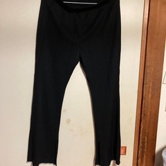 リブフレアレギンスパンツ　　XL