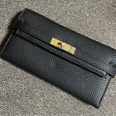 長財布★レザー財布★ブラック★