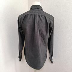 ラルフローレン 美品 ボタンダウン長袖シャツ 刺繍ロゴ ポニーロゴ グレー 綿 S メンズの画像