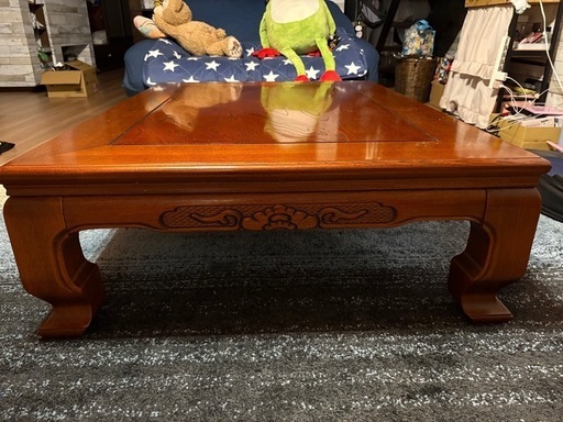 [古家具] 楢の文机 ローテーブル / 展示台 木製家具 座卓 アンティーク什器 古家具 アンティーク ローテーブル 古家具] 楢の文机 ロー