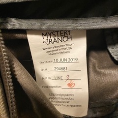 日本正規品　MYSTERY RANCH バックパックの画像