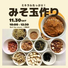 【11/30】オーガニック&ミネラルたっぷり❗️アートな味噌玉作...