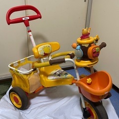 くまのプーさん三輪車　アイデス　ポップンカーゴ三輪車　　の画像