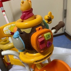 くまのプーさん三輪車　アイデス　ポップンカーゴ三輪車　　の画像