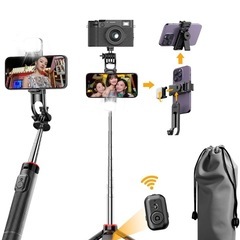 【多機能】新品 スマホ 三脚 自撮り セルカ棒 自撮り棒 折りた...