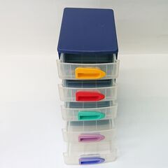 【中古品】プラスティック製小型収納引き出し　ミニング　5段の画像