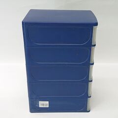 【中古品】プラスティック製小型収納引き出し　ミニング　5段の画像