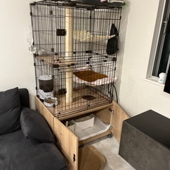【お渡し決まりました】キャットゲージ他、お世話グッズ一式