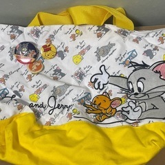 全品500円！　トムとジェリー　トートバッグ　イエロー　ホワイト...