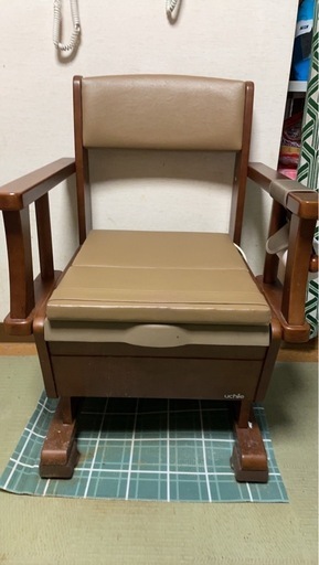 ポータブルトイレ 木製 ベージュ【54450円の商品】家具調　Uchie