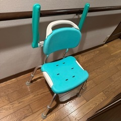 介護用風呂椅子 水色　入浴　介助の画像