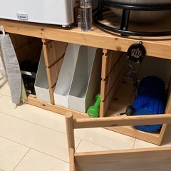 2点セット 本棚　ミニマガジンラック 木製の画像