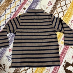 無印　
ハイネック長袖Tシャツ 80cmの画像