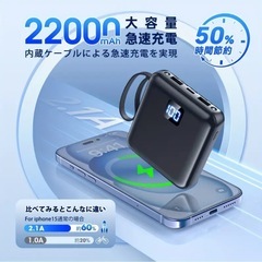 【2024/12/19(木)20:30以降】22000mAhモバイルバッテリーの画像